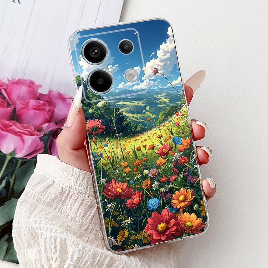 For Xiaomi Redmi Note 13 4G Case Note13 Pro New Fashion Painted Cover Soft Silicone Phone Case For Redmi Note 13 Pro Plus Fundas