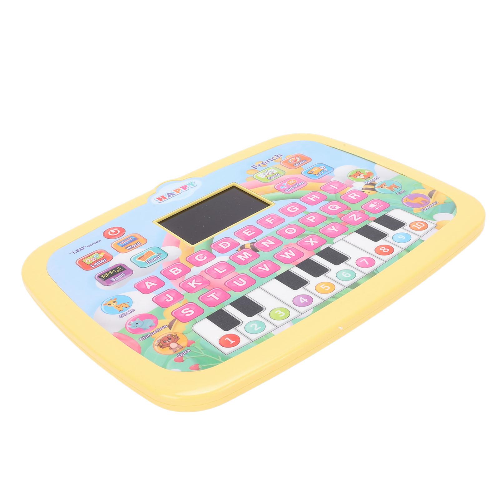 

Kids Learning Tablet LED Screen Educational Alphabet Numbers Story Reading Learning Tablet Toy Yellow жёлтый