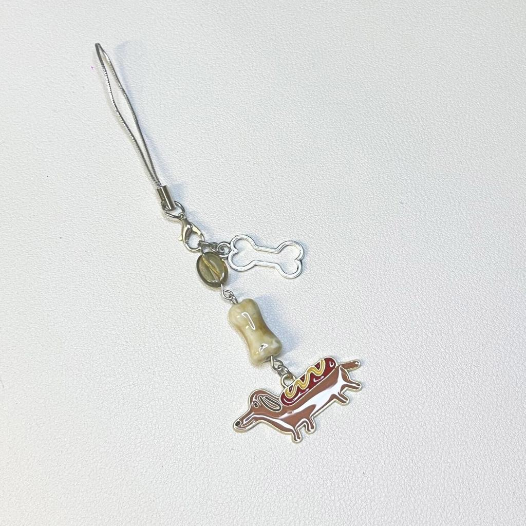 Cute Dachshund Dog Charm Phone Chain Trendsetting Sausage Dog Phone Chain Lanyard for Adding Personality To Devices