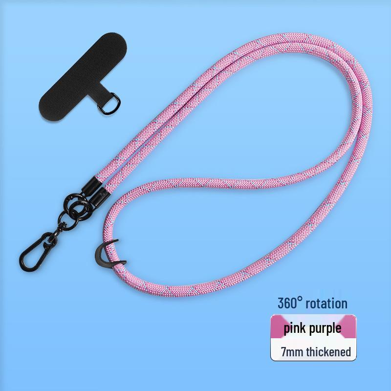 Ultra-Thin Transparent TPU Phone Case with Lanyard Clip and Anti-Lost Patch