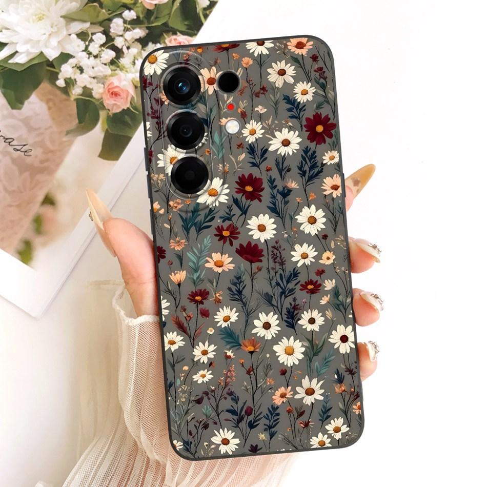 Für Tecno Camon 50 Pro 4G CN5c Niedliche Katze Blume Cartoon Handyhülle Für Tecno Camon 50Pro 4G Weiche Silikonhüllen Stoßfänger