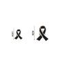 New Portable Memorial Black Ribbon Brooch Souvenir Black Alloy Badge Accessory Queen Black Badge Pin For Funerals and Mourning