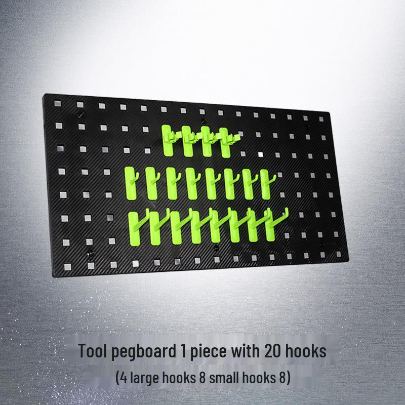 

Pegboard Plastic Tool Organizer: Hanging Board for Car Wash, Hardware, Power Tools, and Storage Display.