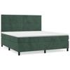 3143094 vidaXL Lit à sommier tapissier et matelas Vert foncé 160x200cm Velours