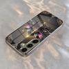 Mandala Lotus Pattern Electroplate Silver Phone Case For Samsung Galaxy S26 S25 S24 S23 Ultra Plus FE Tempered Glass Cover