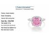 Pink Diamond Zircon Ring: S925 Sterling Silver, 5 Carat, Full Pave, European American Style