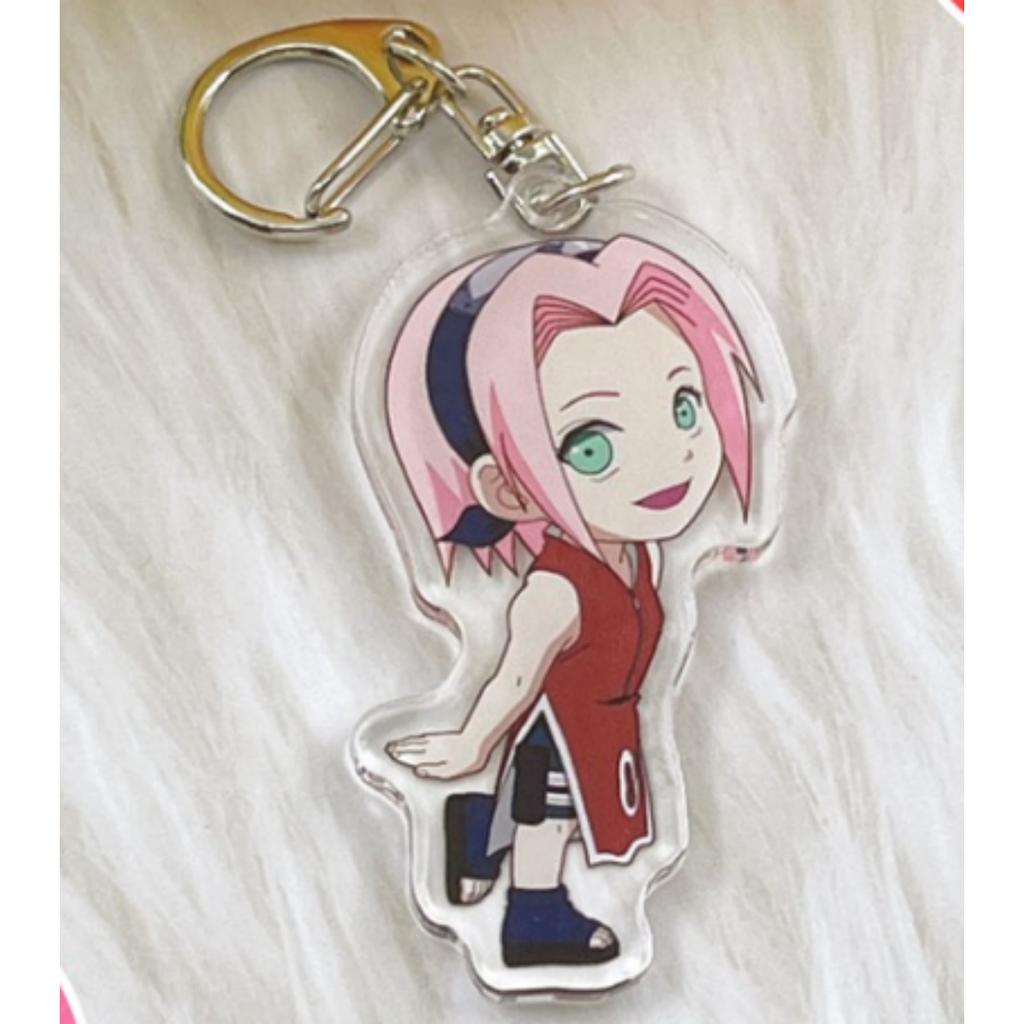 Anime Naruto Acrylic Keychain Accessaries Uzumaki Naruto Cartoon Keyring