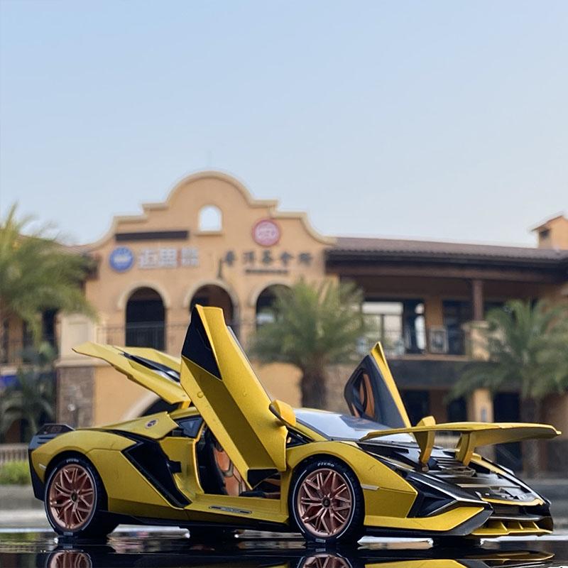 Large Size 1:18 Sina Sports Car Alloy Car Model Diecasts & Toy Vehicles Simulation Metal Car Model Sound And Light Kids Toy Gift