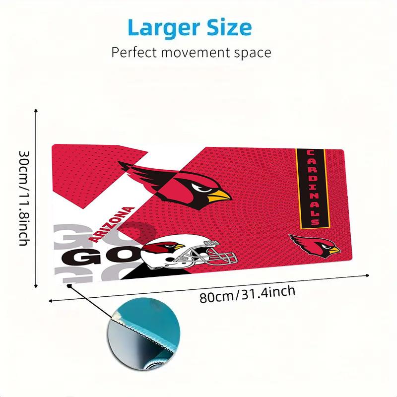Arizona Cardinals Color Mouse Pad Large Gaming Table Cushion Non-slip Laptop Tablet Big Mousepad XXL Mat Mini PC Playmat With Lock Edge