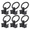 12pcs L Track Single Stud Fitting with Round Ring 4,000 Lbs L Track Rail Tie Down O Ring for Truck Bed Trailer Cargo
