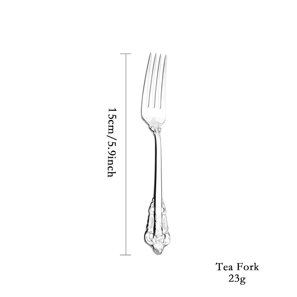 Vintage Western Gold Plated Cutlery Dining Knife Fruit Fork Teaspoon Butter Knife Set Luxury Dinnerware Engraving Tableware Set