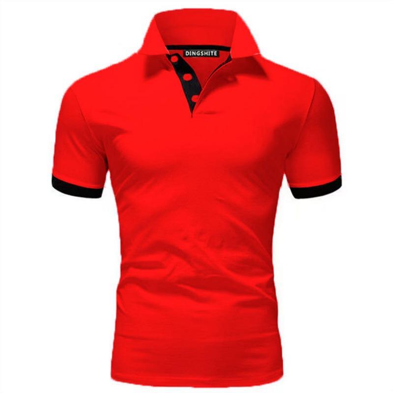 Herren T-Shirts Kurzarm-T-Shirt Fitness Muskel Jogger Bodybuilding Schnelltrocknendes T-Shirt Männliche Sportbekleidung Übergroße Oberteile POLO