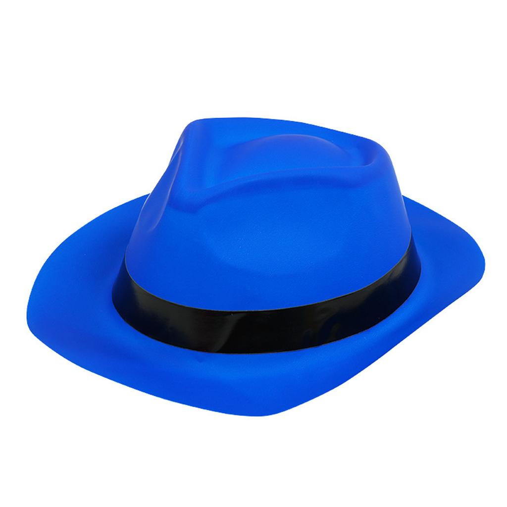 Solide Homburg Cowboyhüte Plastik Hutband für Damen Herren Foto-Requisiten Western für Bühnenstück Unisex-Kleidung Kopfbedeckung