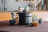 Thermos Vacuum Insulated Cooker Shuttle Chef 4.3L (4-6 servings) Black [Non-stick coated cooking pot] KBJ-4500 BK