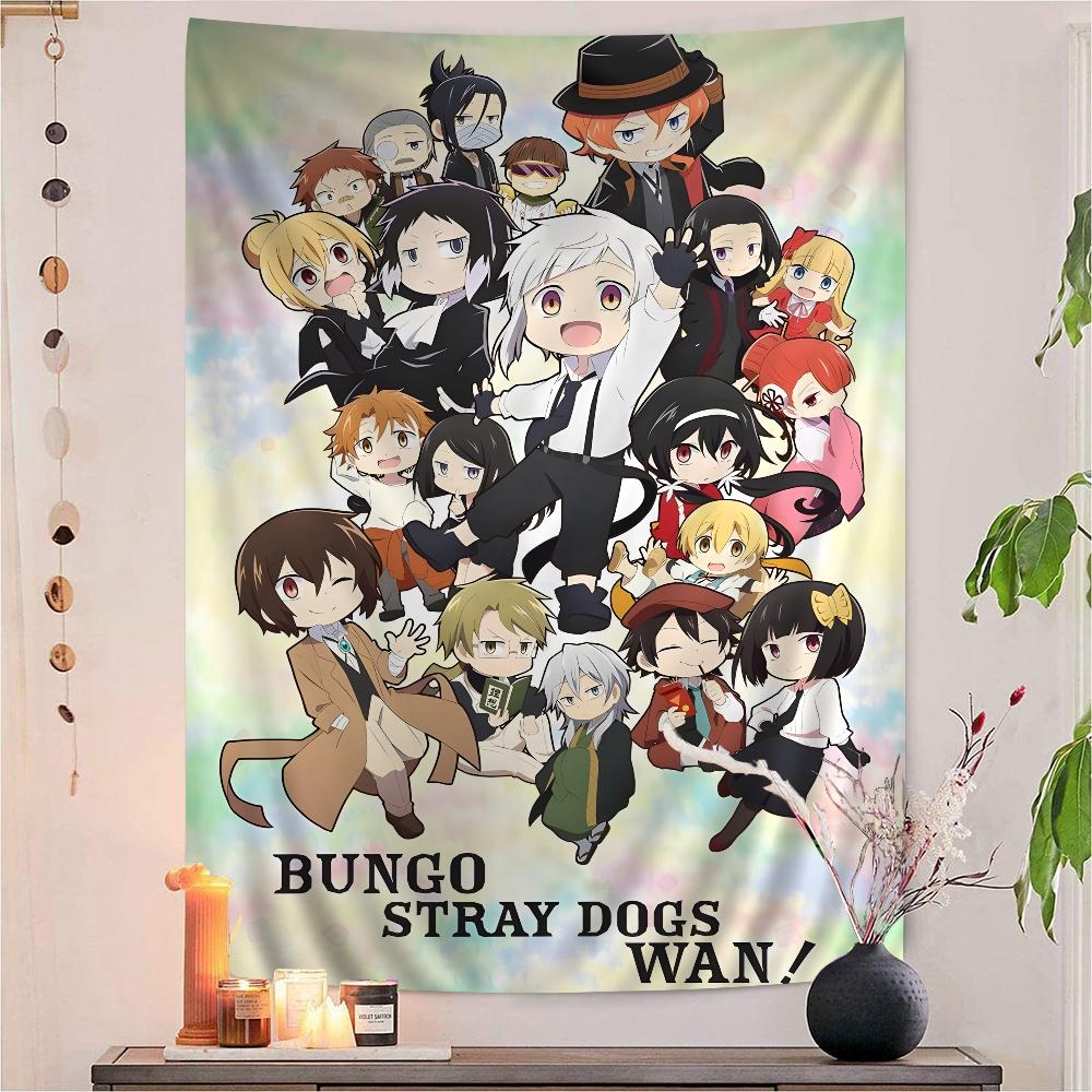 Movie DIY Wall Tapestry Japanese Anime Bungo Stray Dogs Hanging Tarot Hippie Wall Rugs Dorm INS Home Decor