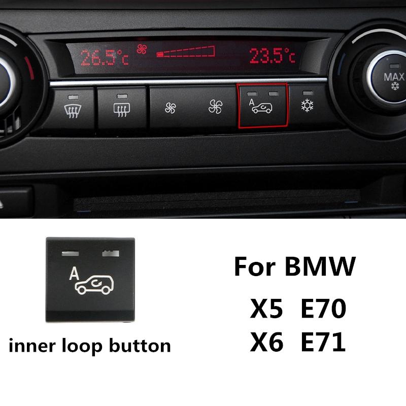 Lämplig för BMW X5 E70 X6 E71 luftkonditionering luftvolym paddelknapp baklucka omkopplare central kontroll cykelknapp