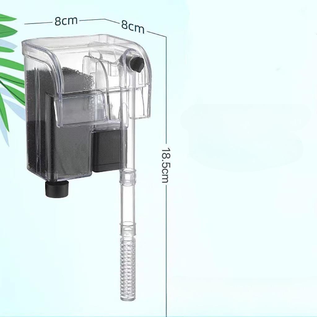 USB Powered Suspended Aquarium Filter Mini Hanging 2.5W 250L/H Flow for Small Fish Tanks Below 30cm Freshwater Pond Water Pump