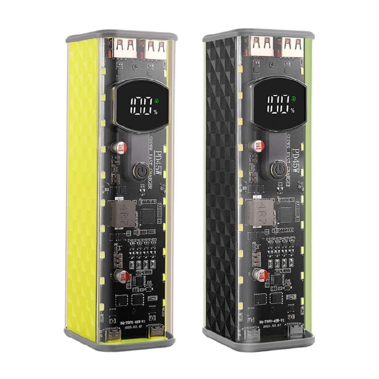 18650 Rechargeable Battery Bank Modular Build Fast Charging Double Ports LED Status Monitor Plastic Texture for Battery