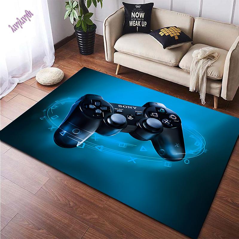 Gamepad teppe gatekunst farge spill mønster område teppe barn krypende teppe stue familiespill dekorativ teppepute
