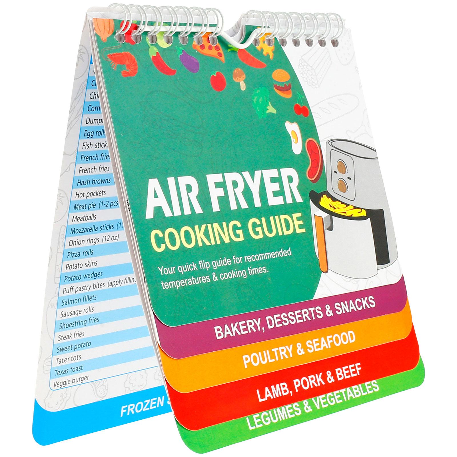 

Бумага для рецептов для аэрофритюрницы 7x6 дюймов, многофункциональная шпаргалка для аэрофритюрницы, портативный буклет-руководство по приготовлению для кухни