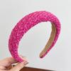 Rose Red Wide-brimmed Sponge Hair Band Women Fairy Temperament Headband Tweed Head Hoop Hairband Princess Girls Hair Accessories