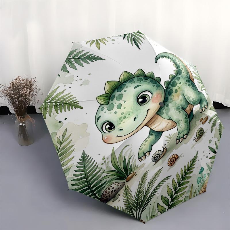 1PC Dinosaur Snail Umbrella-8-Rib Reinforced Portable Folding Travel Suitable for All Seasons Outdoor Daily -Z0492