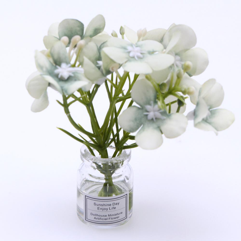 Doll House Miniature Mini Potted Flowers Green Potted Plant Model Toys For Dollhouse Accessories Decoration