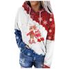 Women's Fashion Casual  Christmas Print Round Neck Sweater Loose Sports Top Pullover
