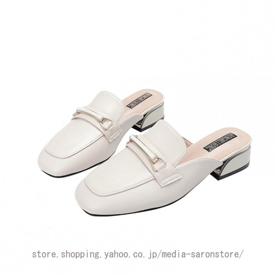 Mules, Women s Slippers, Square Toe, Low Heel, Flat, Flat, No Pain, Easy to Walk, Run, No Tires, Large Size, Loafer Style