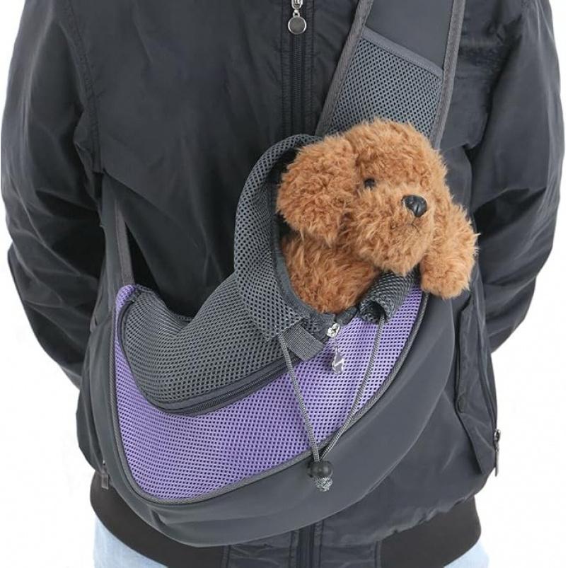 [Portable Pet Backpack] Portable Pet Backpack for Cats and Puppies | Small Size, Adjustable Shoulder Straps, Zippers & Ventilation Holes