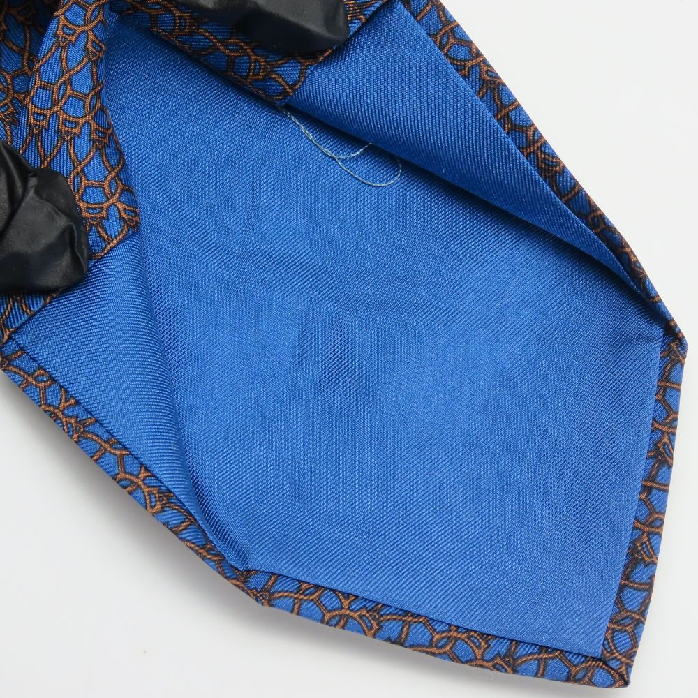 Gebrauchte HERMES Krawatte Toyota Limited Edition Seide Blau Braun Anzug