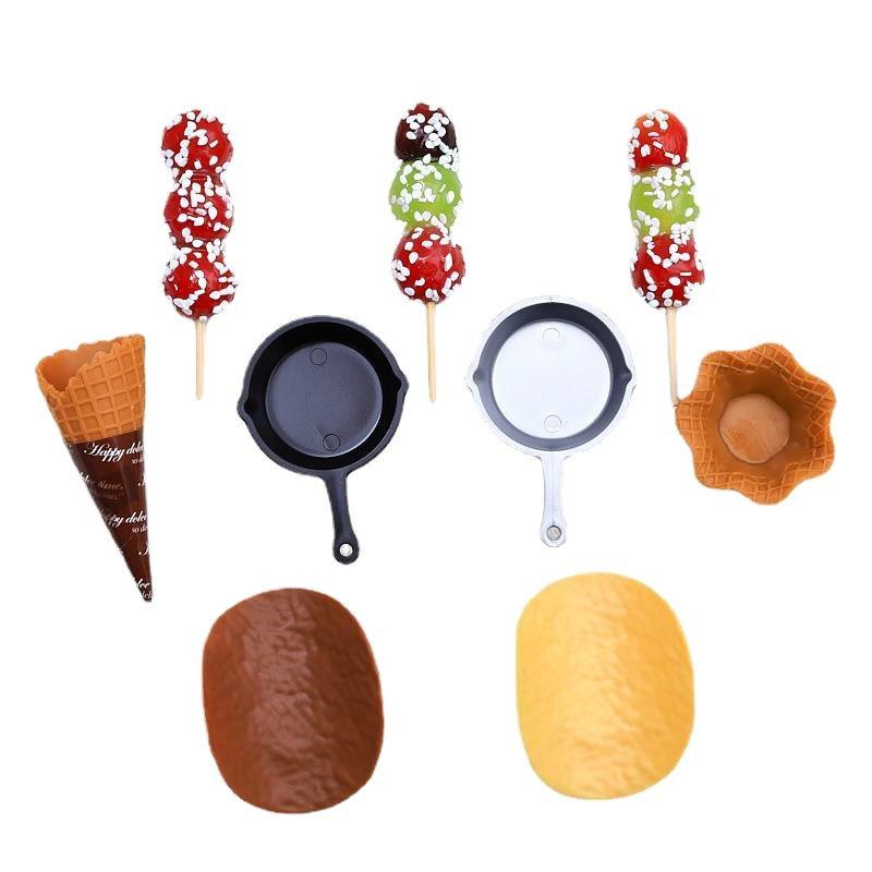 Edible Toy Cream Glue for DIY Tanghulu Ornament with Frying Pan - Dollhouse Kitchen Display Accessory