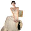 Temperament Lace White Dress Women's Summer Seaside Vacation Waist Suspender Skirt Backless Beach Skirt Fishing Dating Skirt