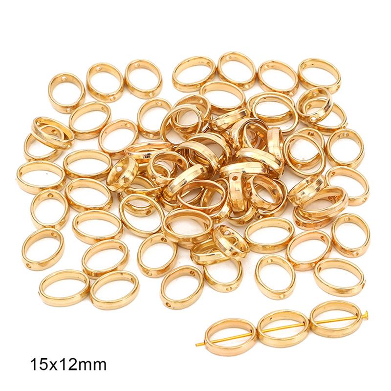 50Pcs Two Hole Ccb Beads Frame Spacer Beads Diy Necklace Bracelet Connectors