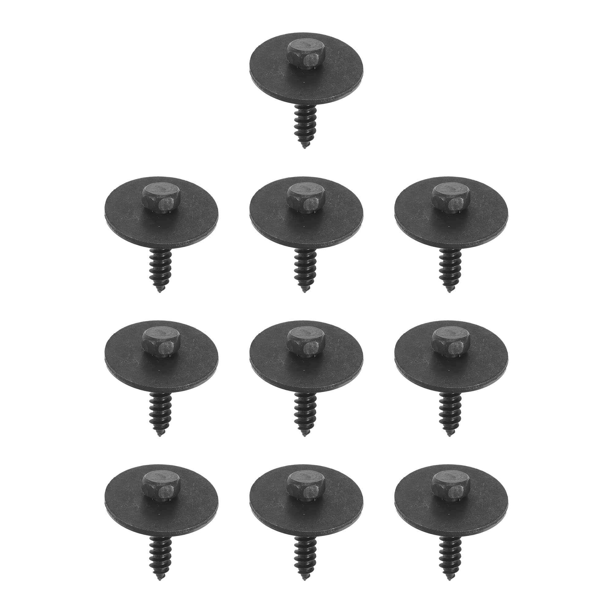 

VekAuto 10 Pcs Car Fender Liner Splash Shield Bumper Cover Screw Durable Metal Black чёрный