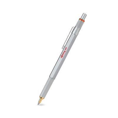 Rotring 800 Silver Ballpoint Pen Rotating Storage Type Oil Based 2032580 Genuine Imported Product