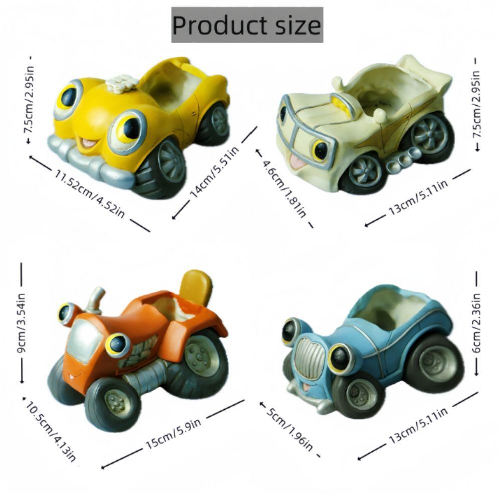 Car Shaped Succulent Flower Pot All Weather Resistant Cartoon Car Figurine  Christmas