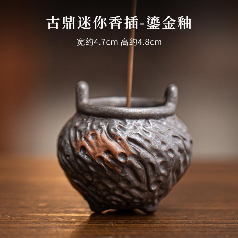 

Винтажный штатив мини-держатель для благовоний, китайская трехногая линейная горелка, комнатное дзен-сиденье для ароматерапии, настольные поделки