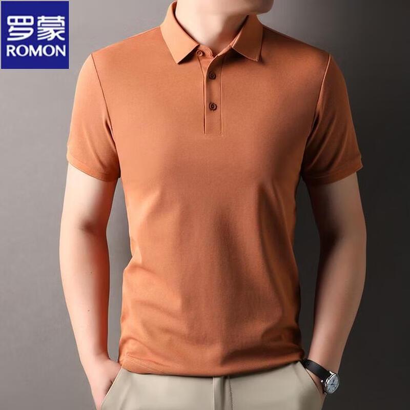 ROMON Men's Silk Blend Polo T-Shirt