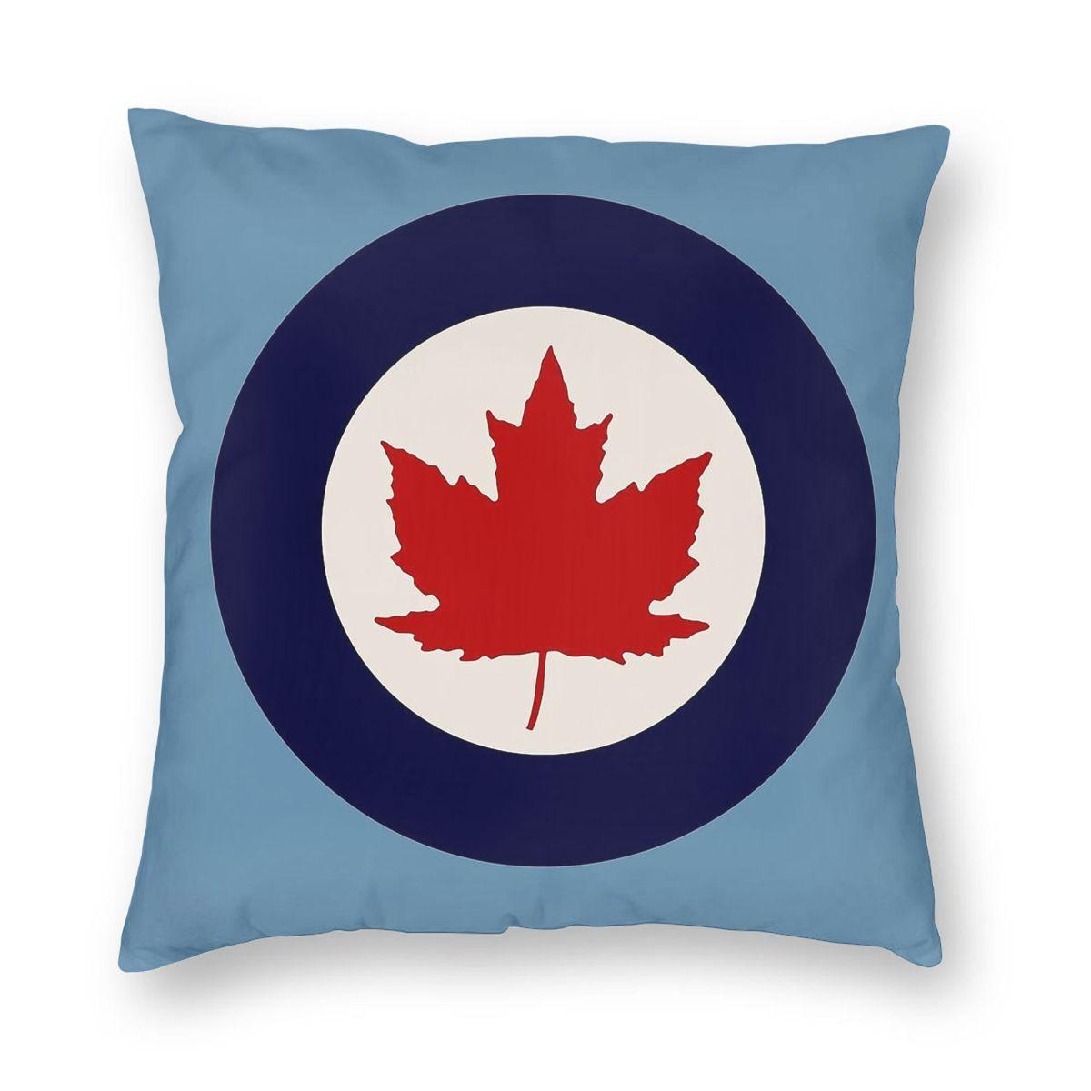 Royal Canadian Air Force RCAF Square Pillowcase Polyester Linen Velvet Printed Zip Decorative Bed Cushion Cover x 30x30cm