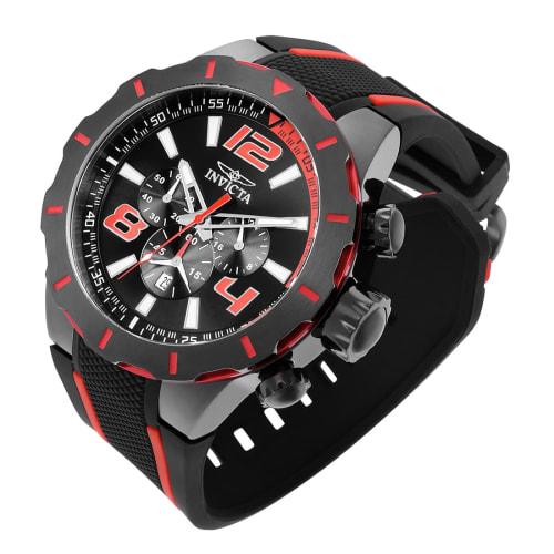 Invicta Men's 20109 S1 Rally Stainless Steel Black and Red Watch