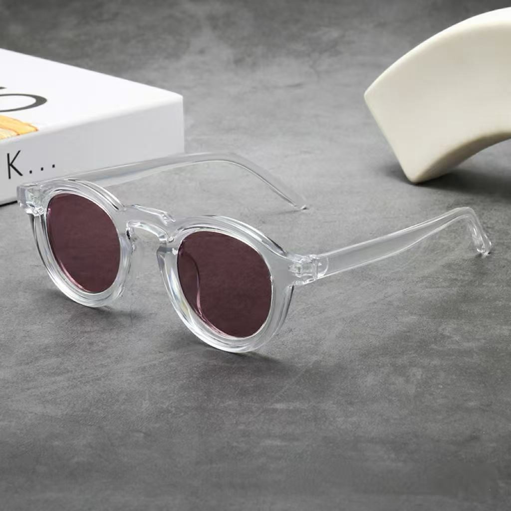 New Vintage Round Sunglasses Women Men Brand Circular Sun Glasses Female Oval Eyewear Sunglasses for Male Female Eyeglasses