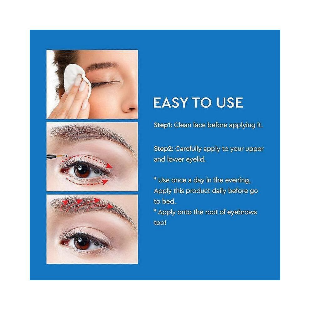 3ml Wimpernwachstums-Serum Verlängert Verdickt Voluminös Macht Wimpern Geschwungen Augenbrauen Kräuselt Sanft Und Wirksam Nicht Reizend Empfindliche Haut