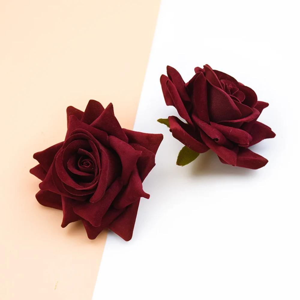 10CM Silk Roses Head DIY Fake Flowers Artificial Roses Flowers  Party Wedding Decor