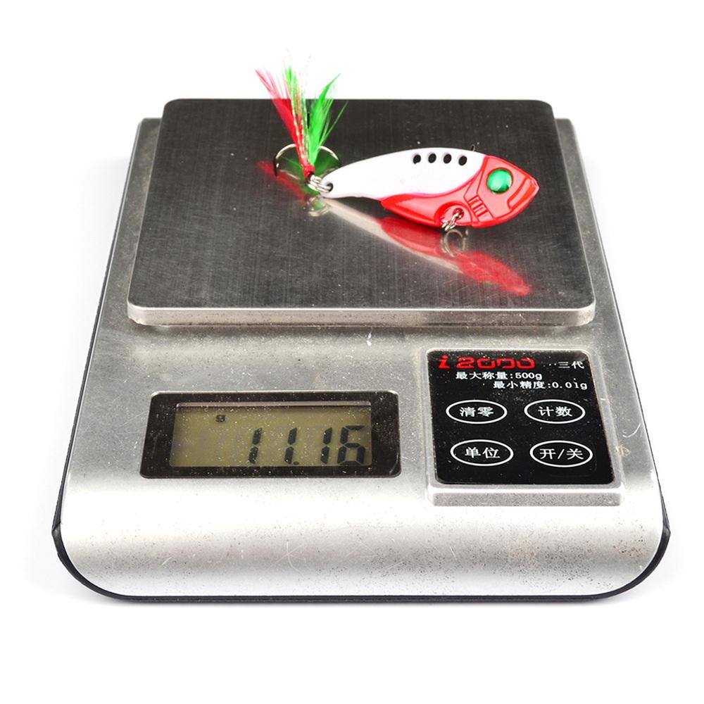 Angelköder Löffel für Hecht 50 mm mit Drillingshaken Wackelmetall Hartköder Vib Spoonbait Tackle