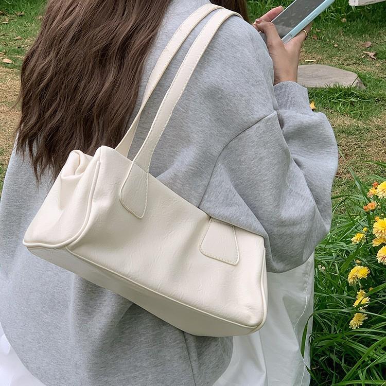 Bags Women's Spring and Summer Underarm Baguette Bag Versatile Commuter Pink Casual Handheld Shoulder Bag