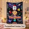 Custom Personalized Tapestry,Among Us Print Custom Name Text Wall Art Hanging for Bedroom