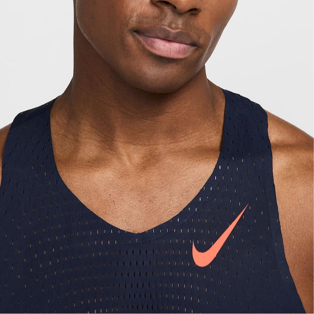 Nike Aeroswift Dri-FIT Adv Solid Color Versatile Breathable Tank Top Men Tops Obsidian Bright-Red FN4231-451