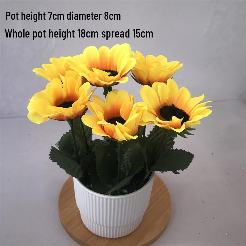 Small Silk Carnation Decorative Flower In Pot for Living Room, Coffee Table, or Dining Table Arrangement