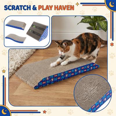 Premium Corrugated Cats Scratcher Pad -  Comfortable Scratching Bed For Cats